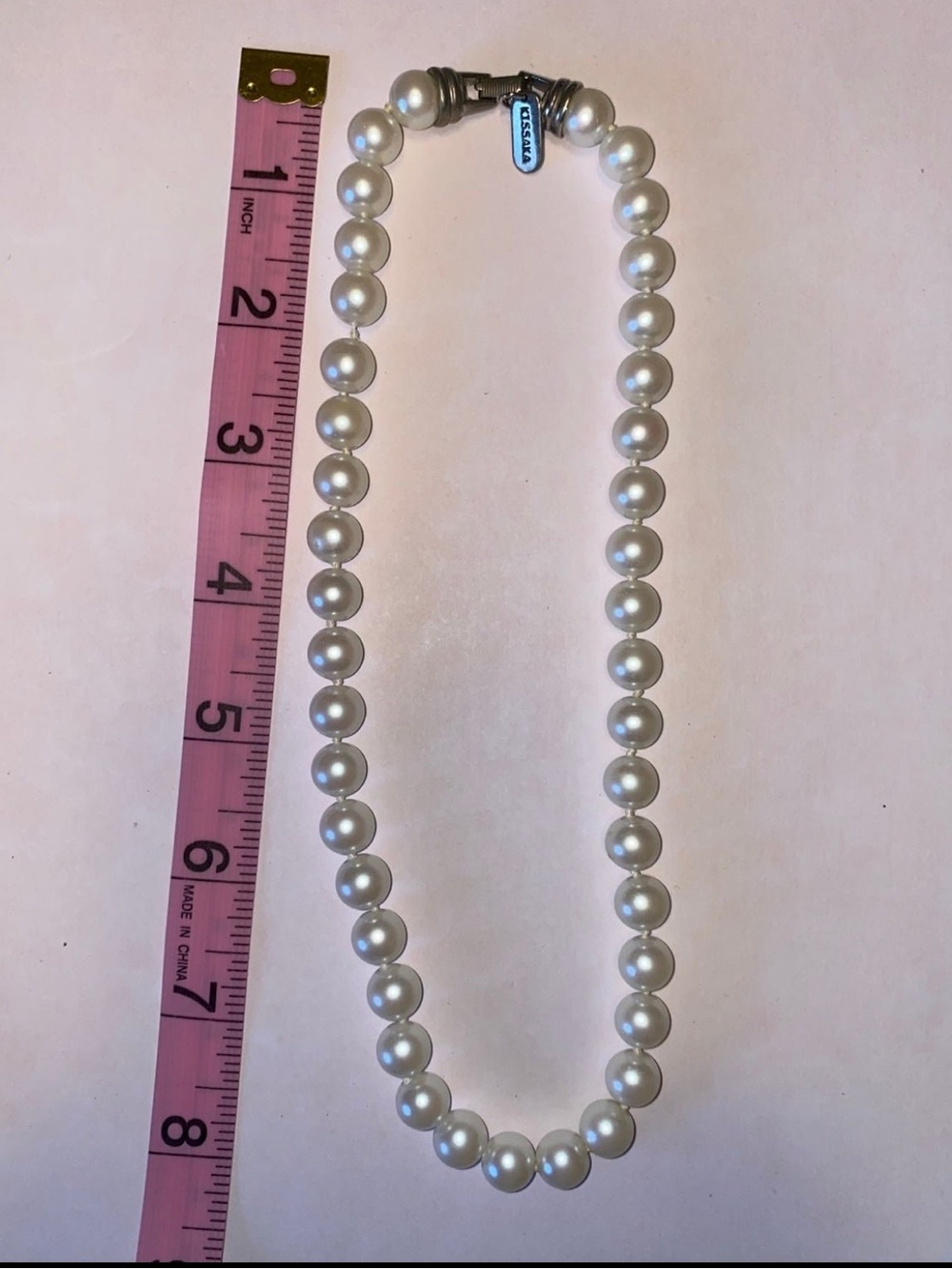 Pearl Strand Necklace in White with Silver Clasp